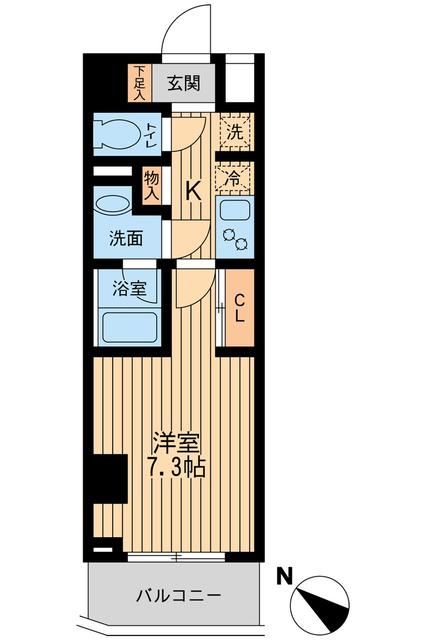 ユニフォート目黒中町 0106号室の間取り図